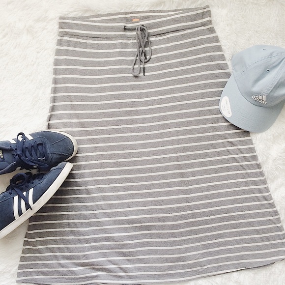 Joe Fresh Dresses & Skirts - JOE FRESH Modest Midi Drawstring Skirt Striped